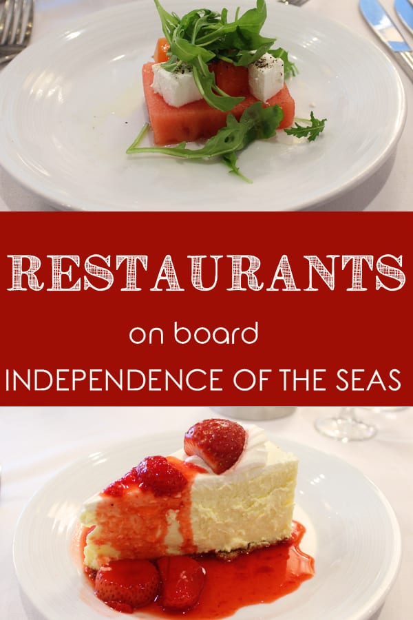 “海洋独立”号船上的餐馆和食物选择